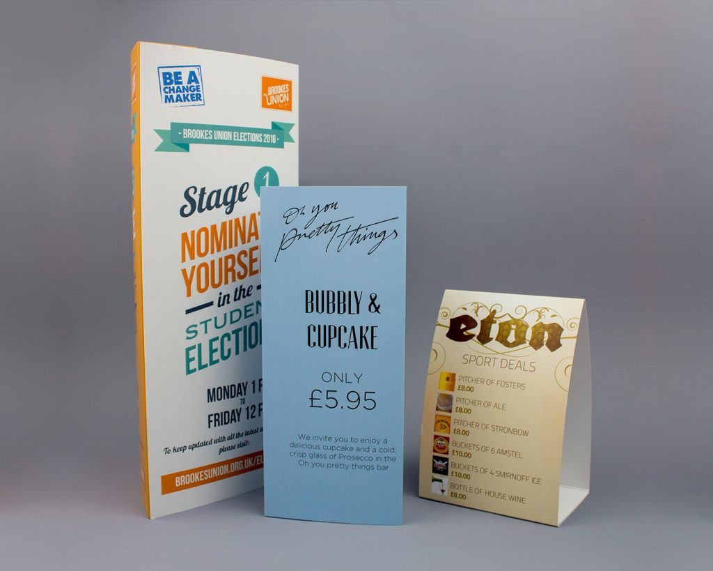 Table Tents Printing Norwich